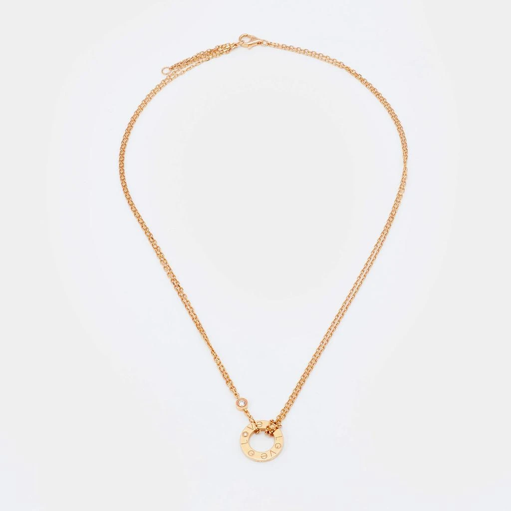 商品[二手商品] Cartier|Cartier Love Diamonds 18k Rose Gold Necklace,价格¥14252,第2张图片详细描述