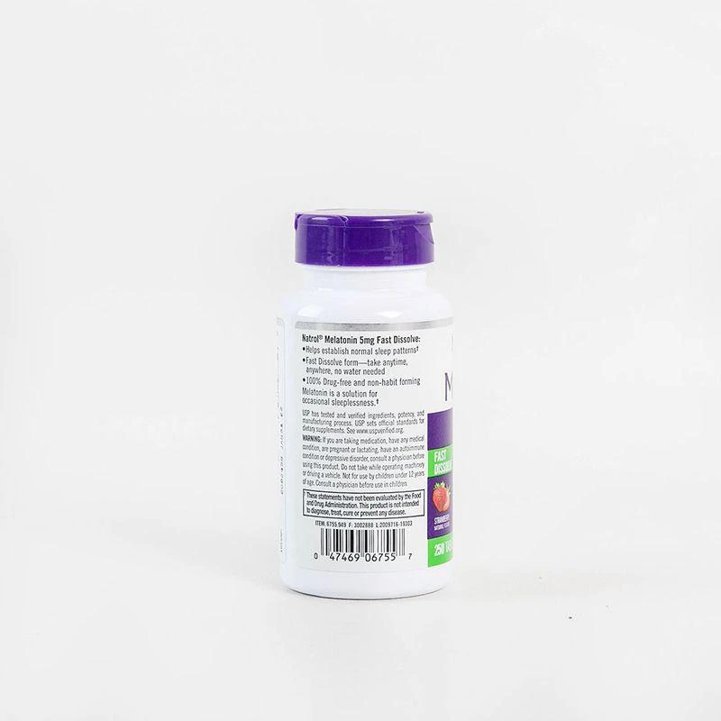 商品Natrol|natrol melatonin褪黑素松果体速溶片5mg250粒,价格¥344,第2张图片详细描述