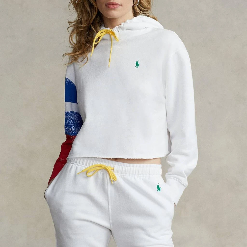 商品Ralph Lauren|Polo Ralph Lauren Cropped Printed Cotton-Blend Sweatshirt,价格¥745,第4张图片详细描述