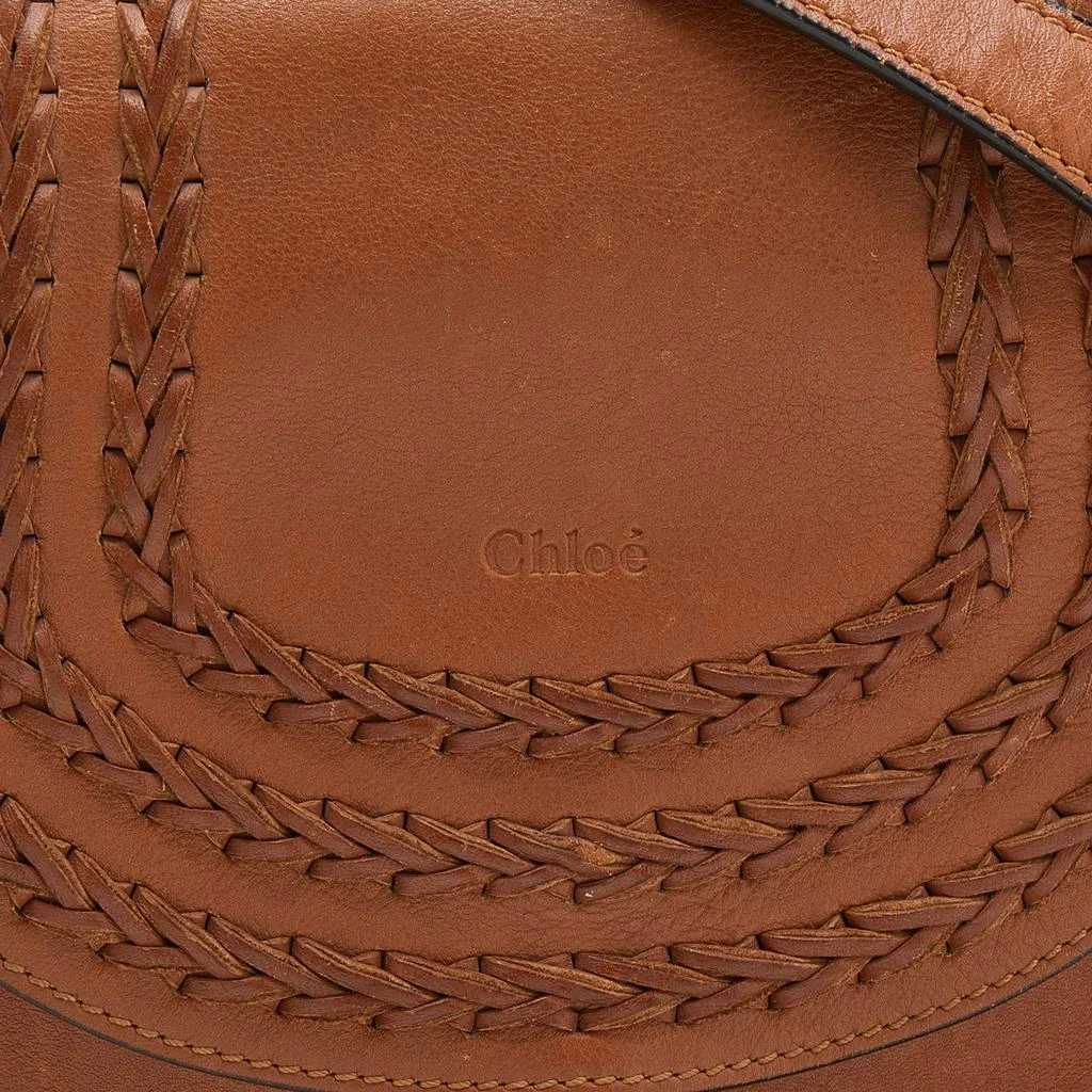 商品[二手商品] Chloé|Chloe Brown Leather Small Braided Hudson Shoulder Bag,价格¥5935,第5张图片详细描述