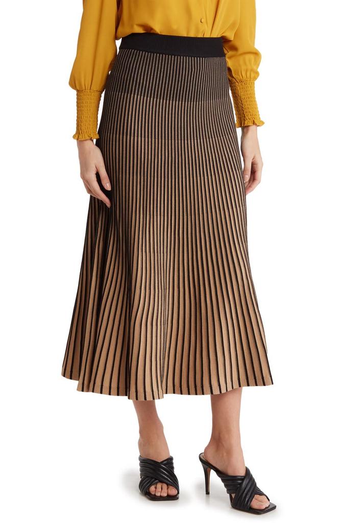 Ombré Sweater Knit Maxi Skirt商品第1张图片规格展示