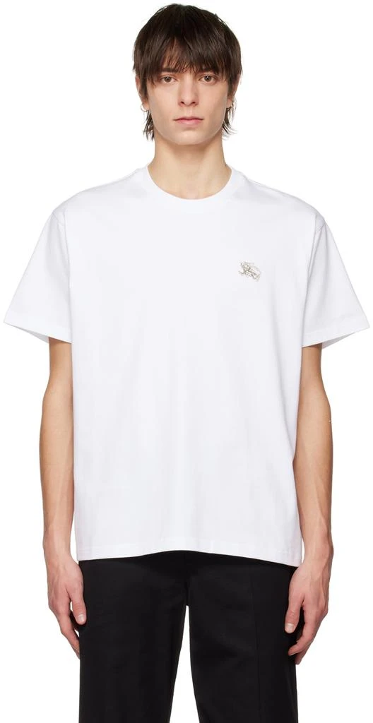 商品Burberry|White Crystal-Cut T-Shirt,价格¥6226,第1张图片