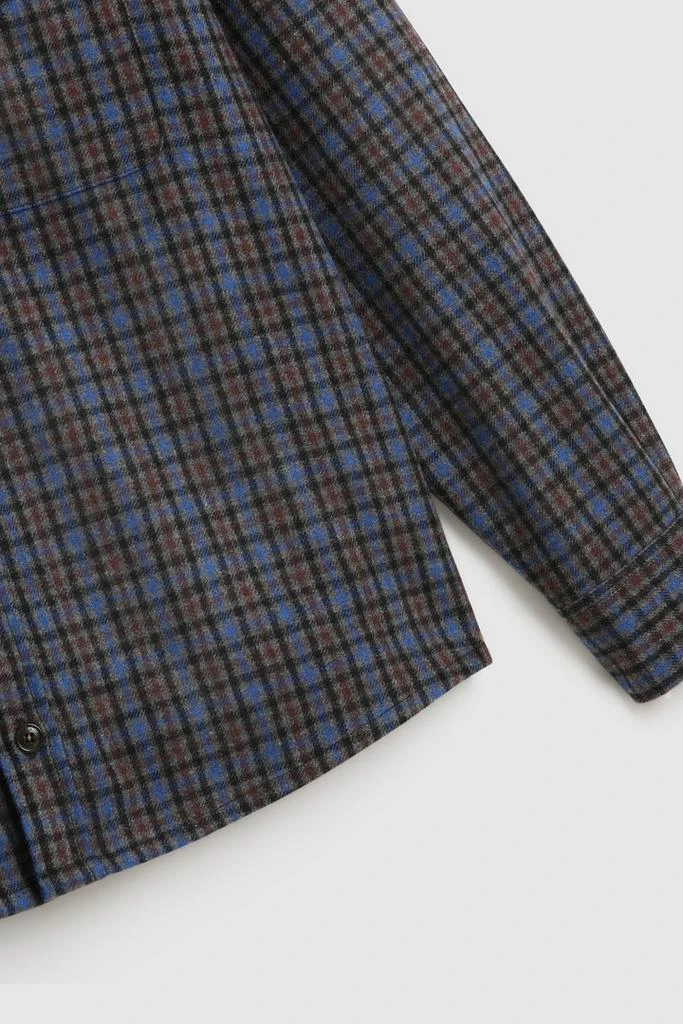 商品Woolrich|Wool Blend Oxbow Flannel Overshirt - Made in USA - Men - Blue,价格¥1559,第3张图片详细描述