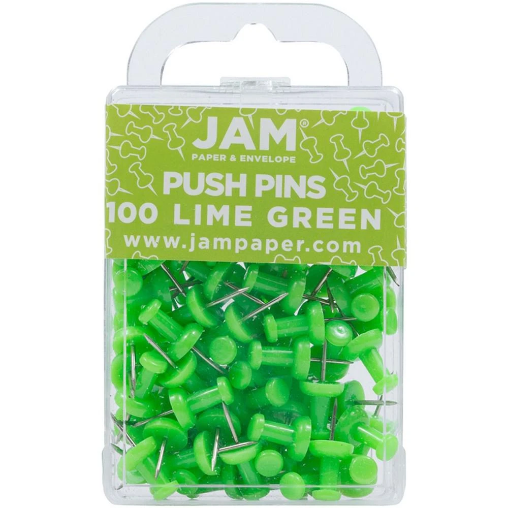 商品JAM Paper|Colorful Push Pins - 100 Per Pack,价格¥83,第1张图片