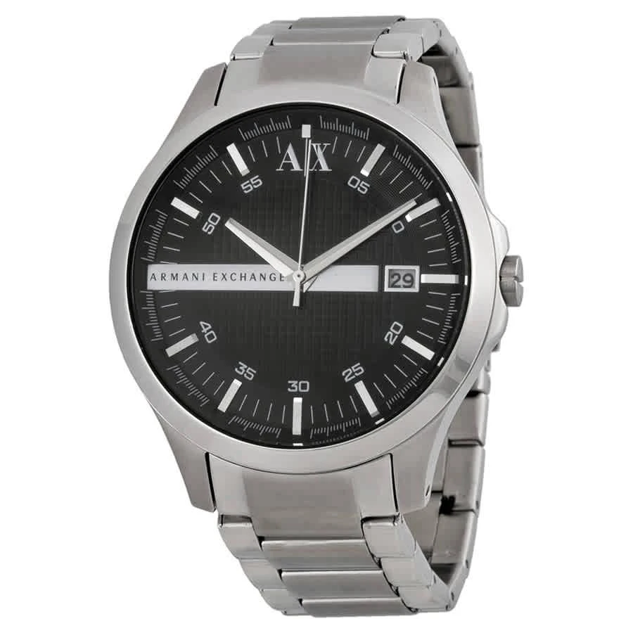 商品Armani Exchange|Armani Exchange Black Dial Stainless Steel Mens Watch AX2103,价格¥588,第1张图片