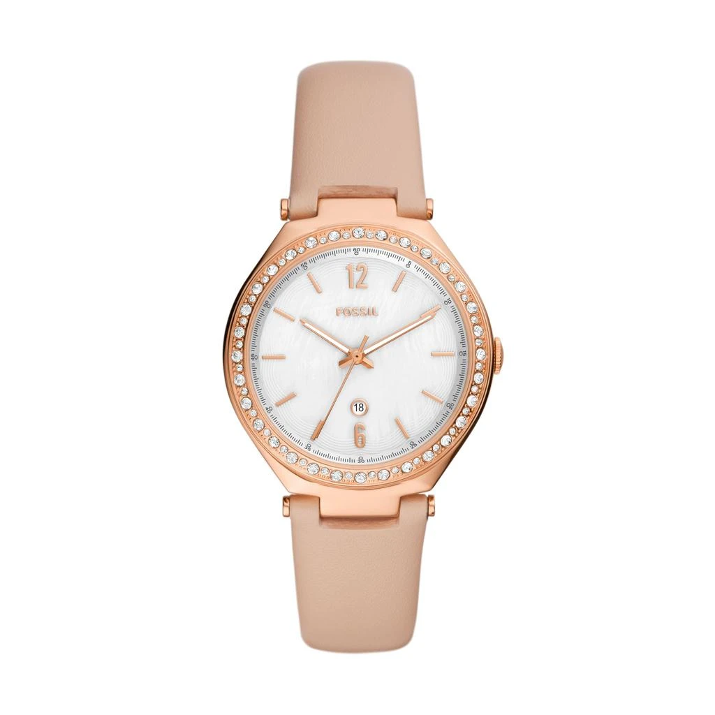 商品Fossil|Fossil Women's Ashtyn Three-Hand Date, Rose Gold-Tone Stainless Steel Watch,价格¥413,第1张图片