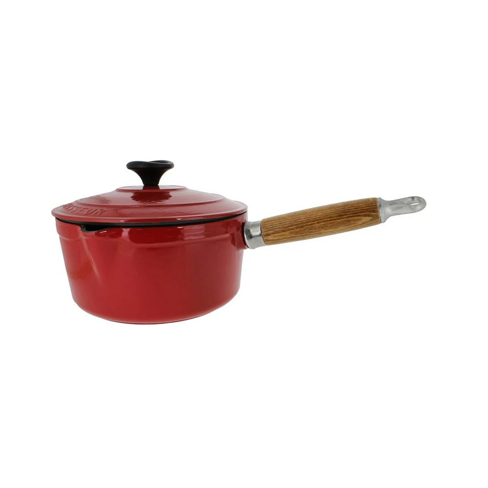 商品Chasseur|French Enameled Cast Iron 2.5 Qt. Saucepan, Lid & Wood Handle,价格¥1503,第1张图片