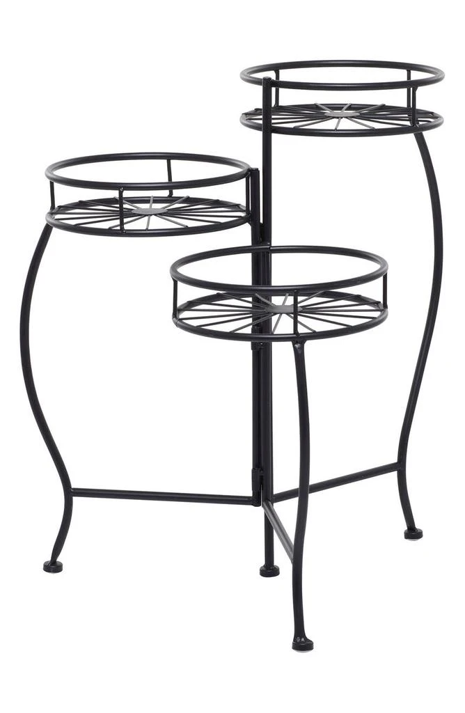 商品SONOMA SAGE HOME|Black Metal Indoor Outdoor 3-Tier Starburst Plant Stand,价格¥421,第1张图片
