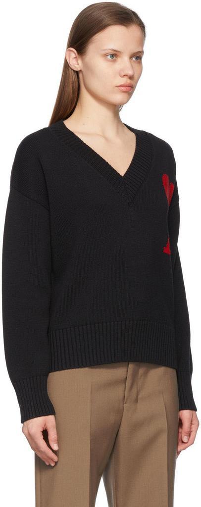 商品AMI|Black Ami De Cœur Sweater,价格¥3769,第4张图片详细描述
