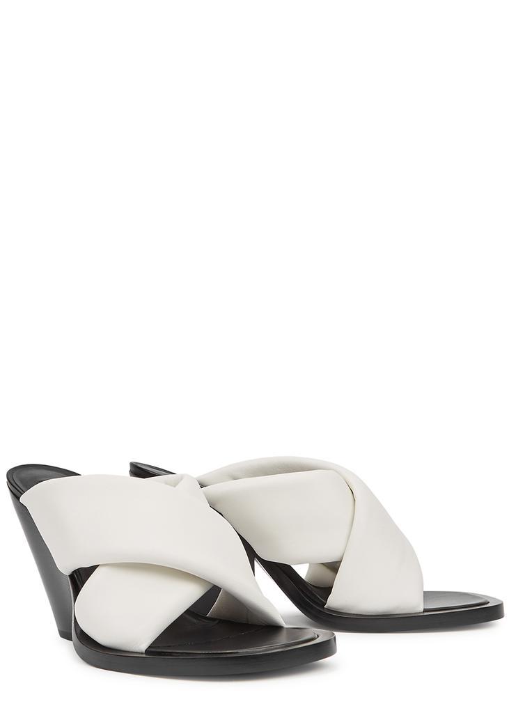 商品Jil Sander|100 white padded leather mules,价格¥4407,第4张图片详细描述