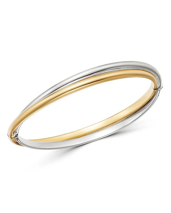 商品Bloomingdale's| Crossover Bangle Bracelet in 14K Yellow & White Gold - Exclusive,价格¥20819,第1张图片