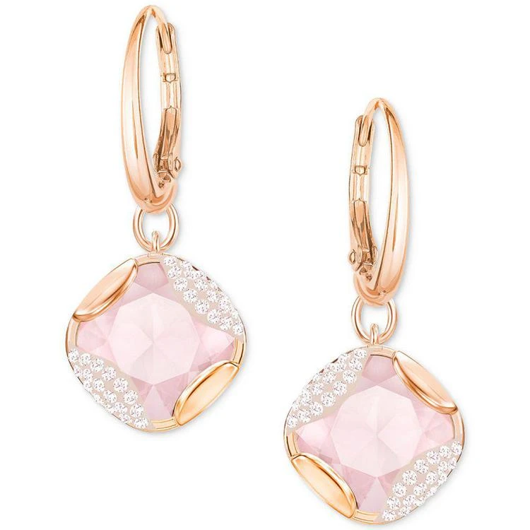 商品Swarovski|Rose Gold-Tone Pavé & Pink Crystal Drop Earrings,价格¥667,第1张图片