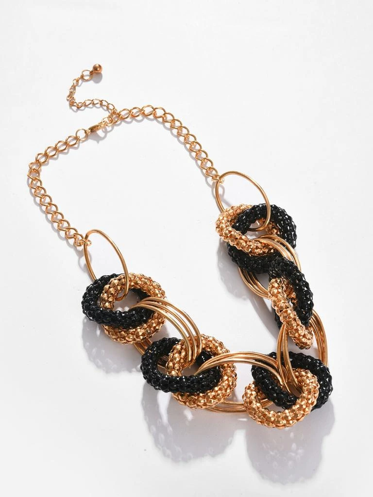 商品SOHI|Gold-toned  Black Gold-plated Necklace,价格¥268,第2张图片详细描述