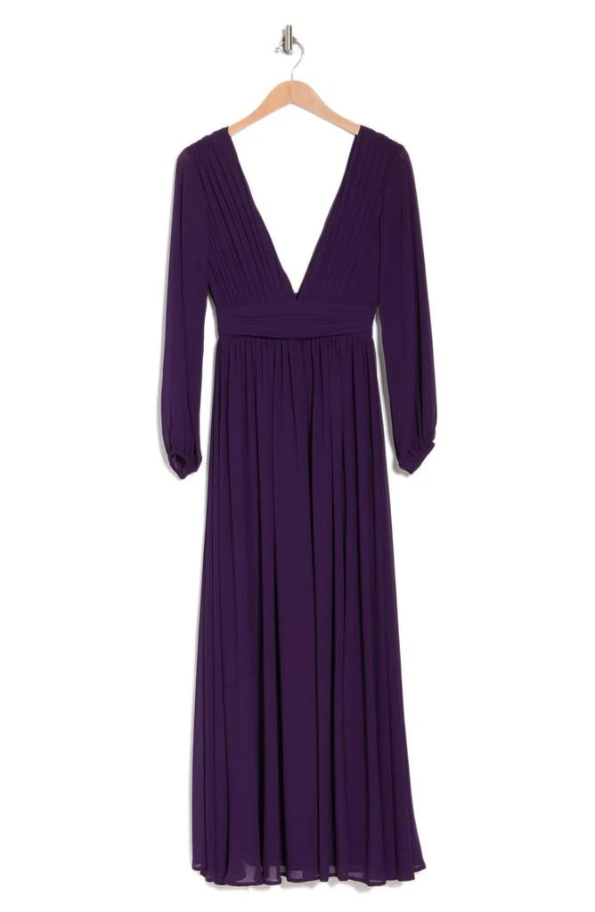 商品Love by Design|Iris Plunge Neck Long Sleeve Maxi Dress,价格¥332,第3张图片详细描述