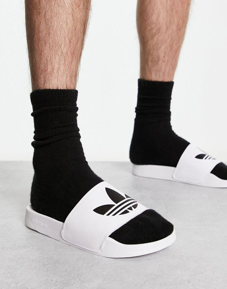 商品Adidas|adidas Originals Adilette Lite sliders in white,价格¥183,第1张图片