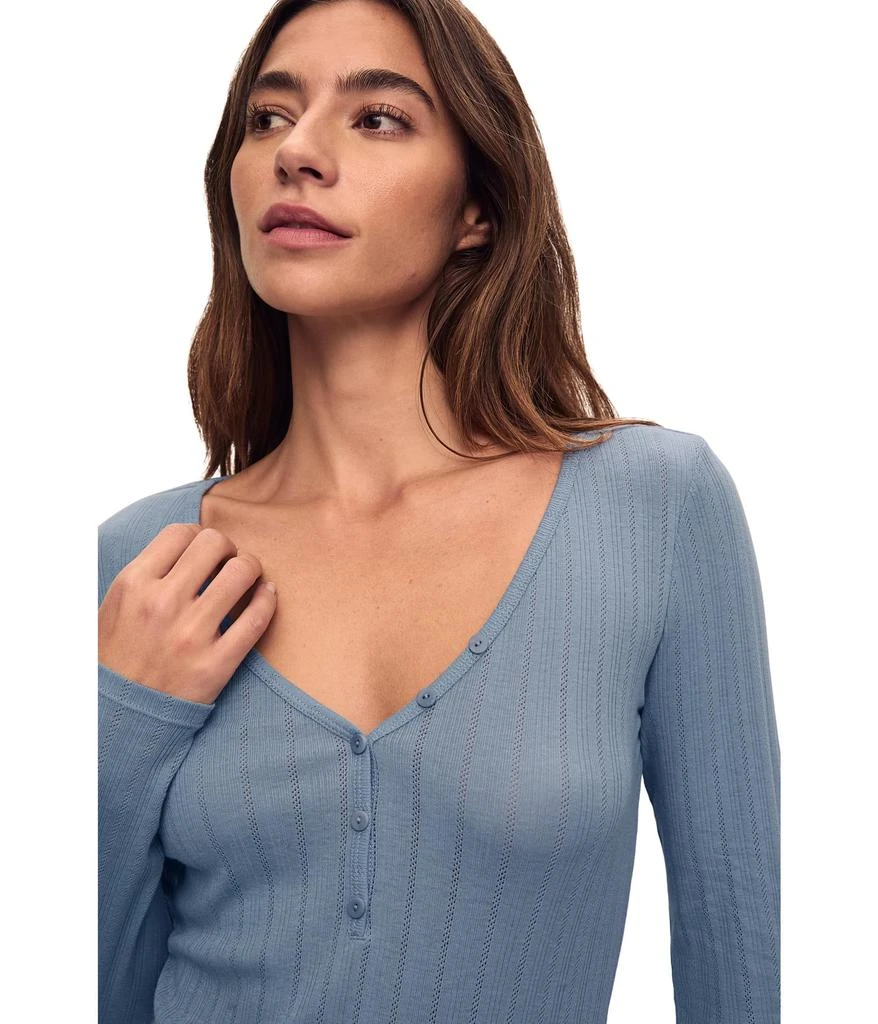 商品Eberjey|Pointelle V-Neck Henley,价格¥709,第3张图片详细描述