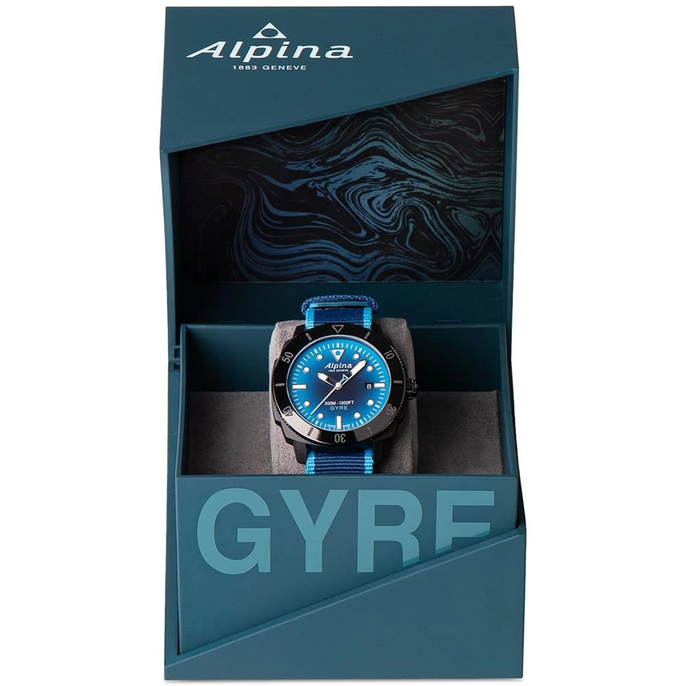 商品Alpina|Men's Swiss Automatic Seastrong Gyre Blue Plastic Strap Watch 44mm - Limited Edition,价格¥12764,第4张图片详细描述