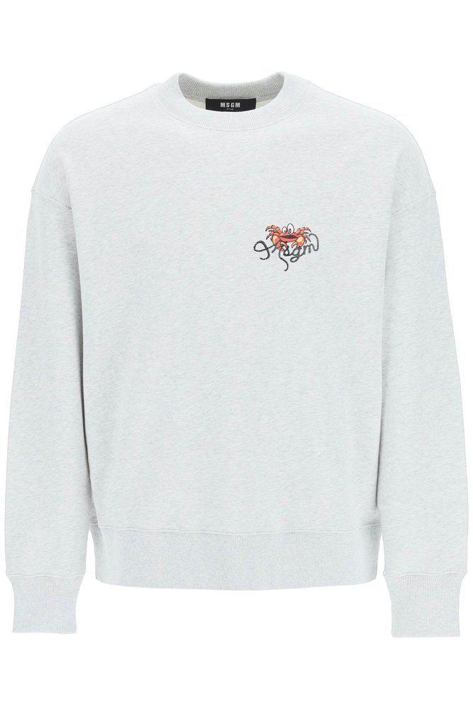 商品MSGM|MSGM Crab Logo Print Sweatshirt,价格¥1067,第1张图片