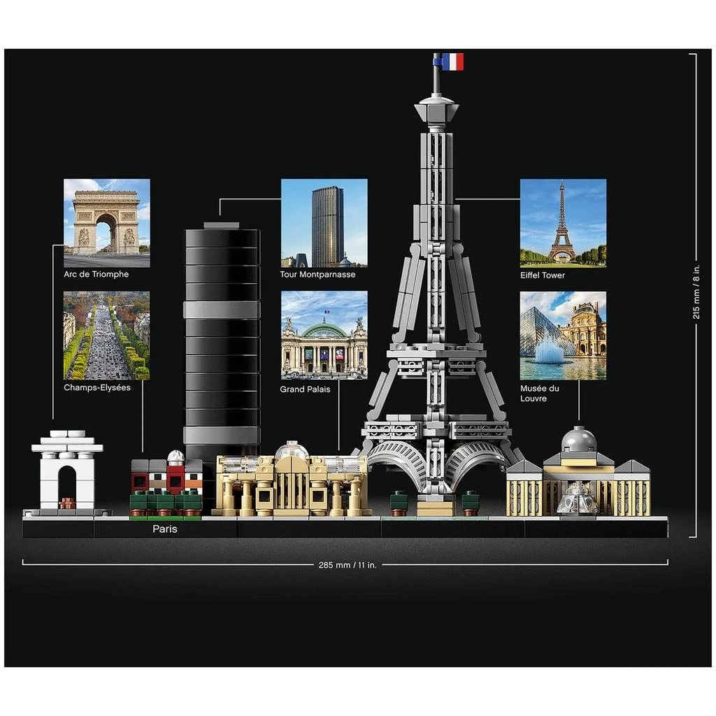 商品LEGO|LEGO Architecture: Paris Skyline Building Set (21044),价格¥337,第4张图片详细描述