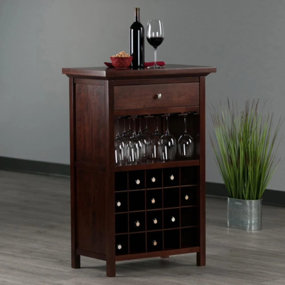 商品Hivvago|Wine Cabinet Walnut,价格¥2719,第4张图片详细描述