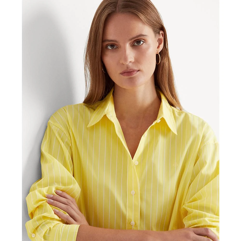 商品Ralph Lauren|Women's Striped Cotton Broadcloth Shirt,价格¥250,第3张图片详细描述