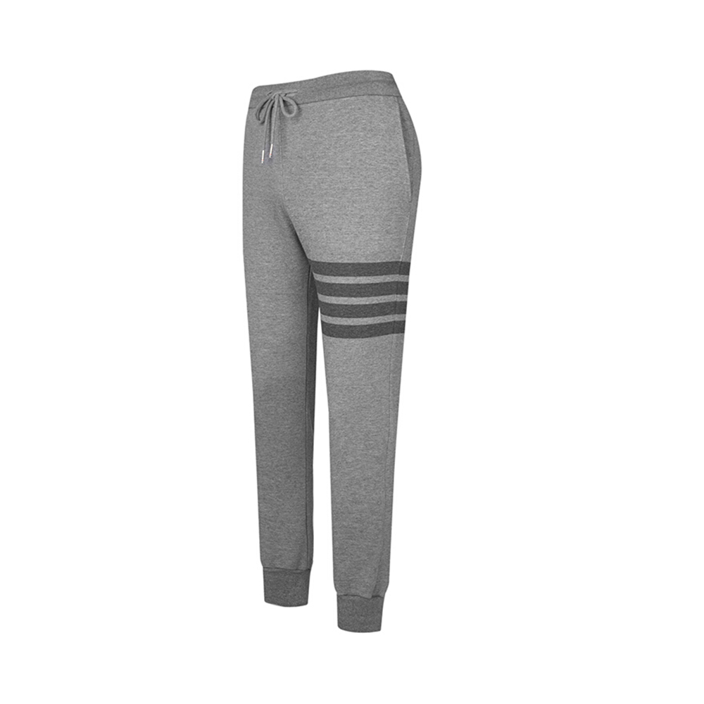 THOM BROWNE 男士灰色棉质4条纹运动裤 MJQ008A-06910-035商品第2张图片规格展示
