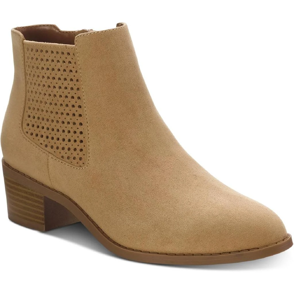 商品Style & Co|Style & Co. Womens Gerddie Faux Suede Perforated Ankle Boots,价格¥100,第1张图片