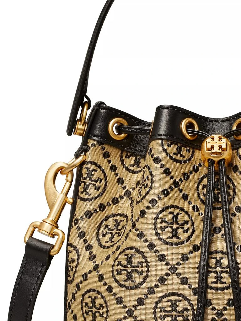 商品Tory Burch|T Monogram Raffia Bucket Bag,价格¥3148,第4张图片详细描述