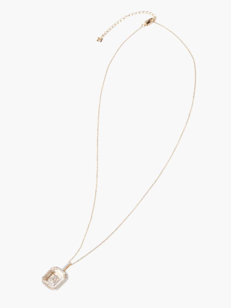 商品MATEO|Initials diamond, quartz & 14kt gold necklace A-M,价格¥15269,第7张图片详细描述