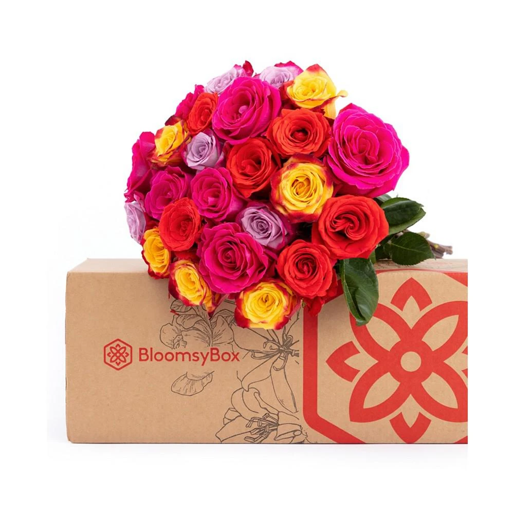 商品BloomsyBox|Kaleidoscope Roses Fresh Flower Bouquet,价格¥470,第3张图片详细描述