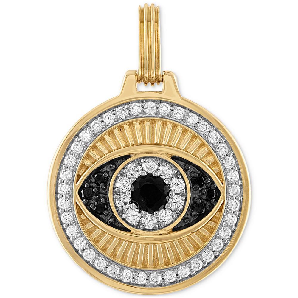 商品Esquire Men's Jewelry|Cubic Zirconia Evil Eye Pendant in 14k Gold-Plated Sterling Silver, Created for Macy's,价格¥1718,第1张图片