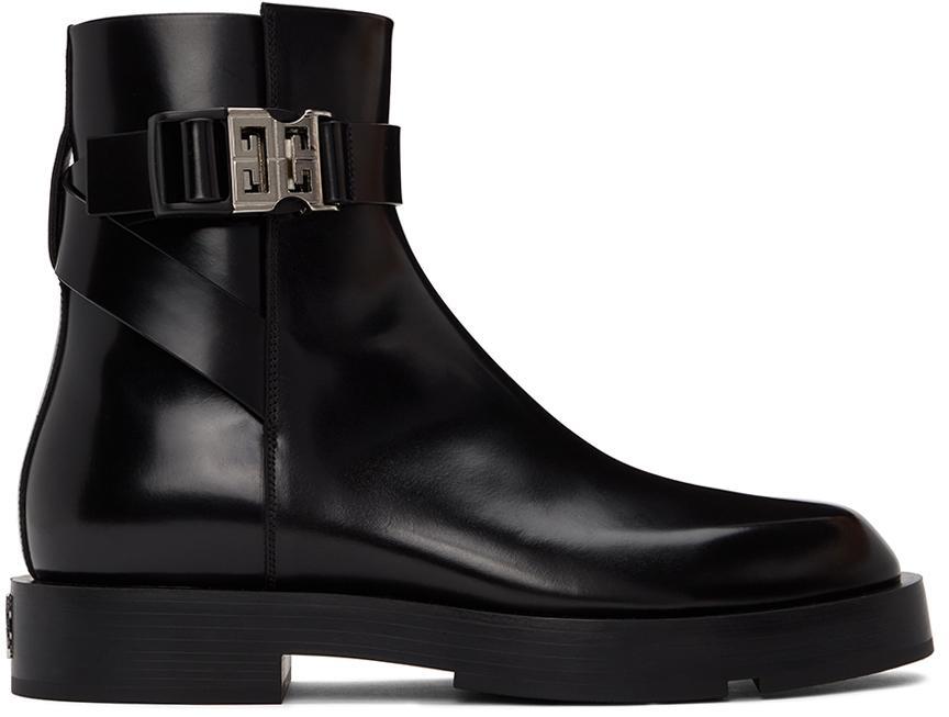 商品Givenchy|黑色 Squared Buckle 踝靴,价格¥12491,第1张图片