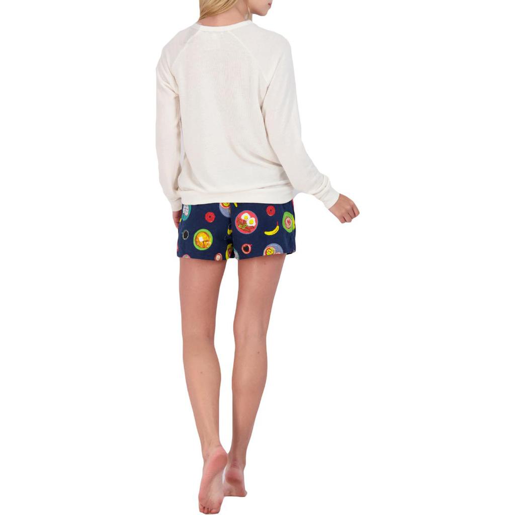 PJ Salvage Women's Long Sleeve Graphic Flannel Boxer Pajama Set商品第3张图片规格展示