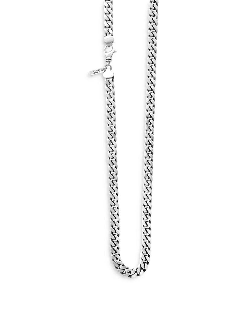 商品King Baby|Men's Sterling Silver Flat Curb Link Chain, 24",价格¥9378,第1张图片