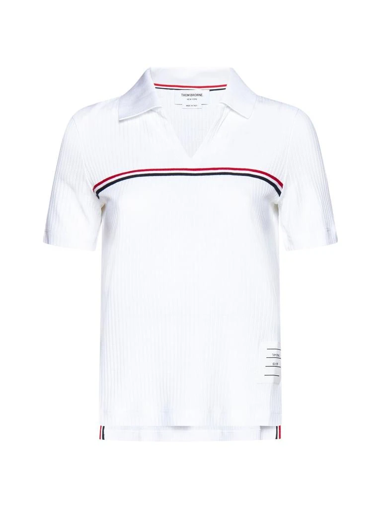 商品Thom Browne|Thom Browne RWB Stripe Detailed Polo Shirt,价格¥2531-¥3451,第1张图片