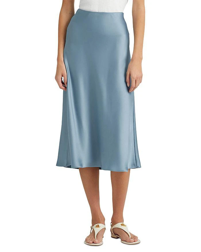 商品Ralph Lauren|Satin Midi Slip Skirt,价格¥552,第1张图片