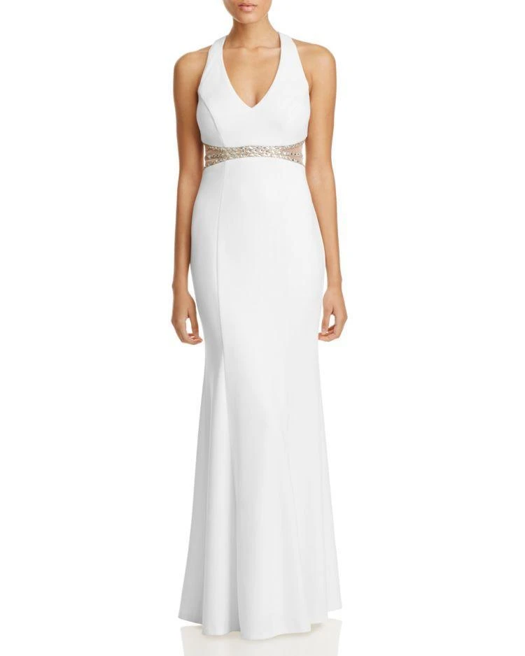 商品Decode 1.8|Beaded Mesh Inset Gown,价格¥978,第1张图片