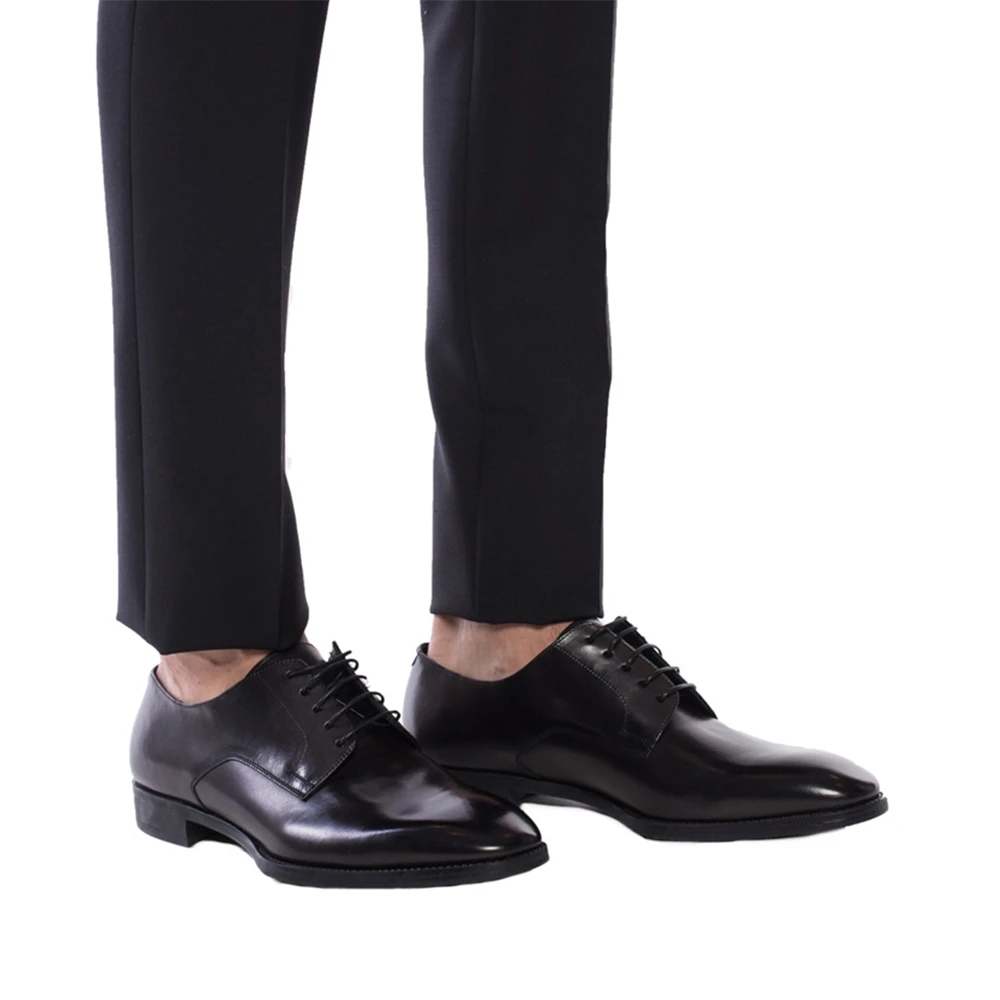 GIORGIO ARMANI 男士黑色牛皮正装系带德比鞋 X2C536-XAT29-00002 商品
