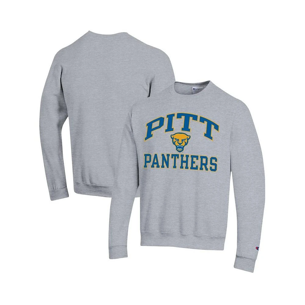 商品CHAMPION|Men's Heather Gray Pitt Panthers High Motor Pullover Sweatshirt,价格¥404,第3张图片详细描述