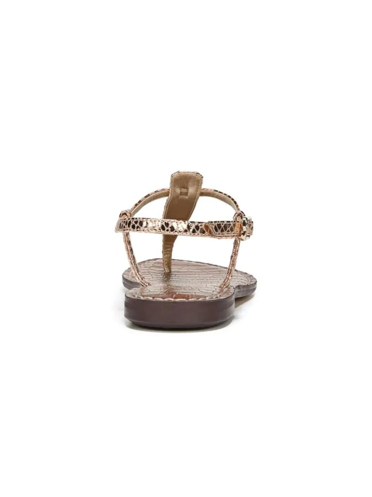 商品Sam Edelman|Gigi Rose Gold Boa Snake Print Leather Thong Sandals,价格¥528,第3张图片详细描述