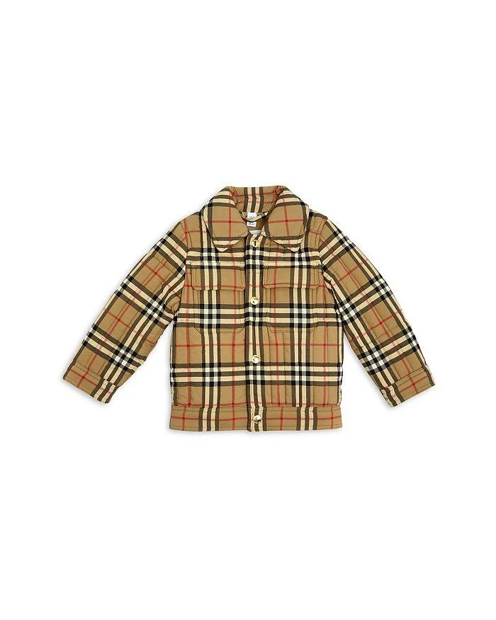 商品Burberry|Boys' Gideon Check Quilted Jacket - Baby, Little Kid,价格¥2571,第1张图片