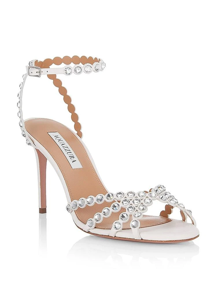 商品Aquazzura|Tequila 85MM Bead & Leather Sandals,价格¥11321,第2张图片详细描述