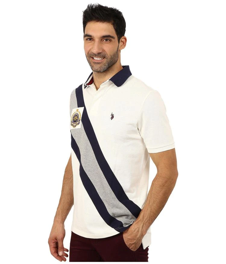 商品U.S. POLO ASSN.|Diagonal Striped Pique Polo,价格¥278,第2张图片详细描述