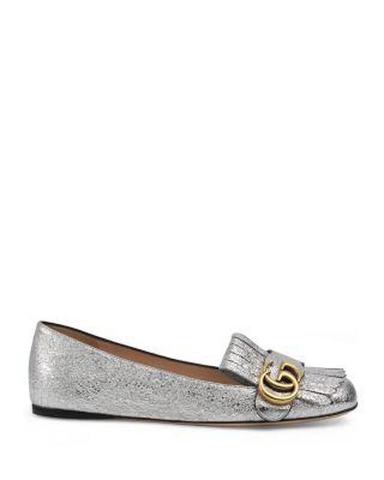 商品Gucci|Women's Metallic Flats,价格¥5457,第2张图片详细描述