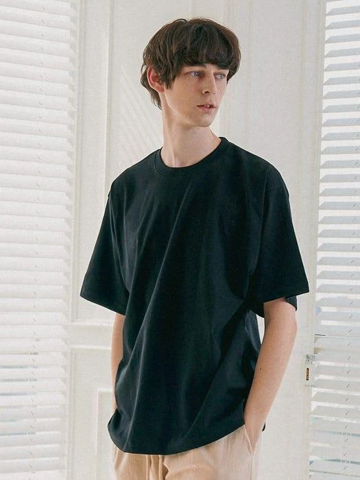 商品PAPERBOY|Basic Essential Chain Short Sleeve T Shirt Black,价格¥407,第2张图片详细描述