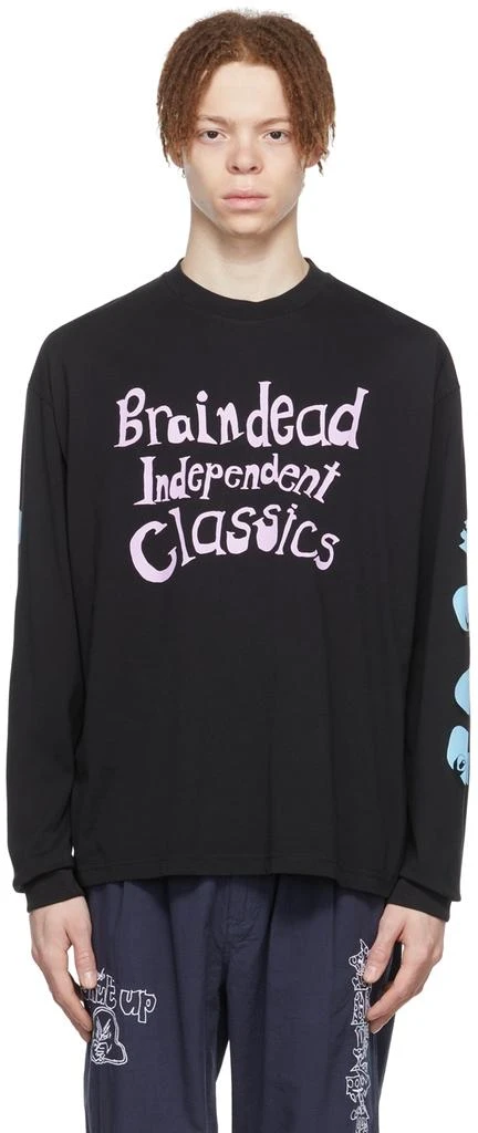 商品Brain Dead|Black Cotton Long Sleeve  T-Shirt,价格¥176,第1张图片