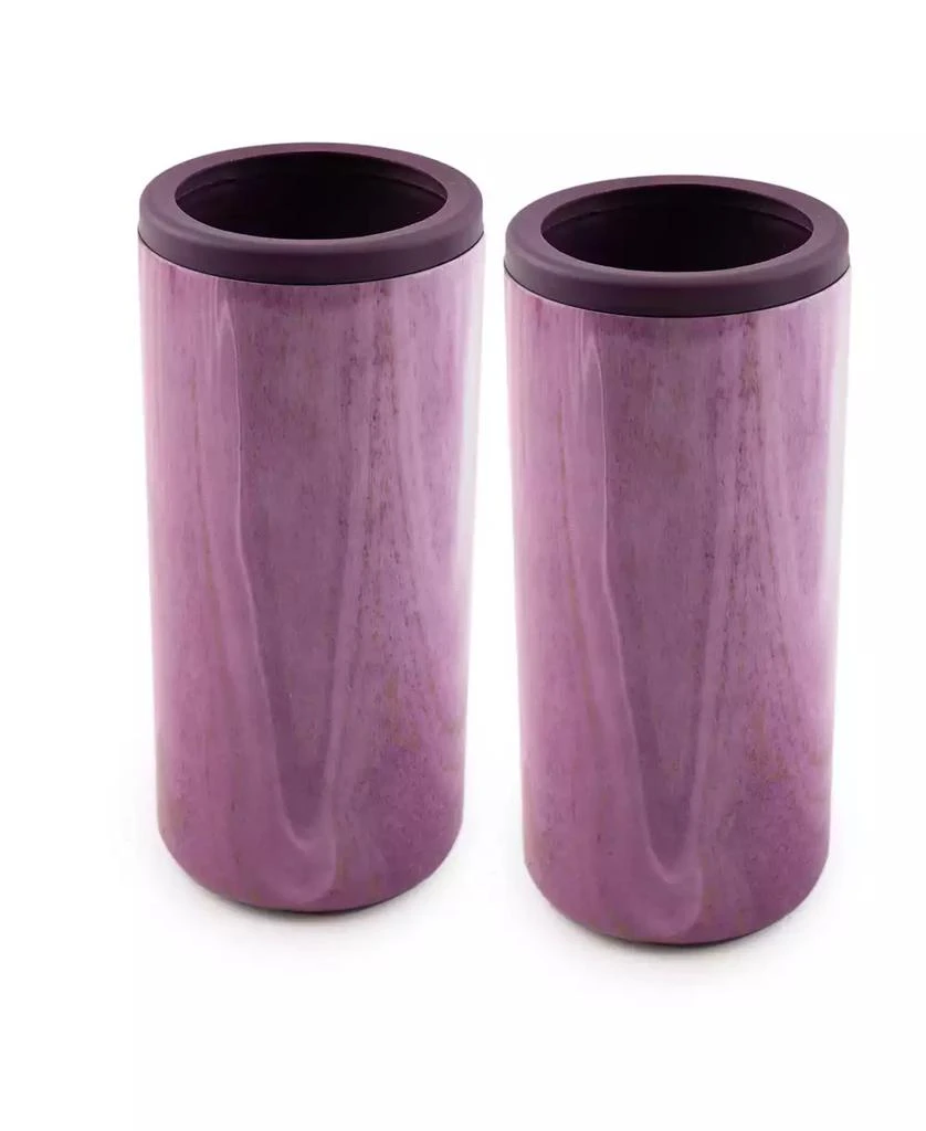 Insulated Garnet Pink Geode Slim Can Coolers, 2 Pack 商品