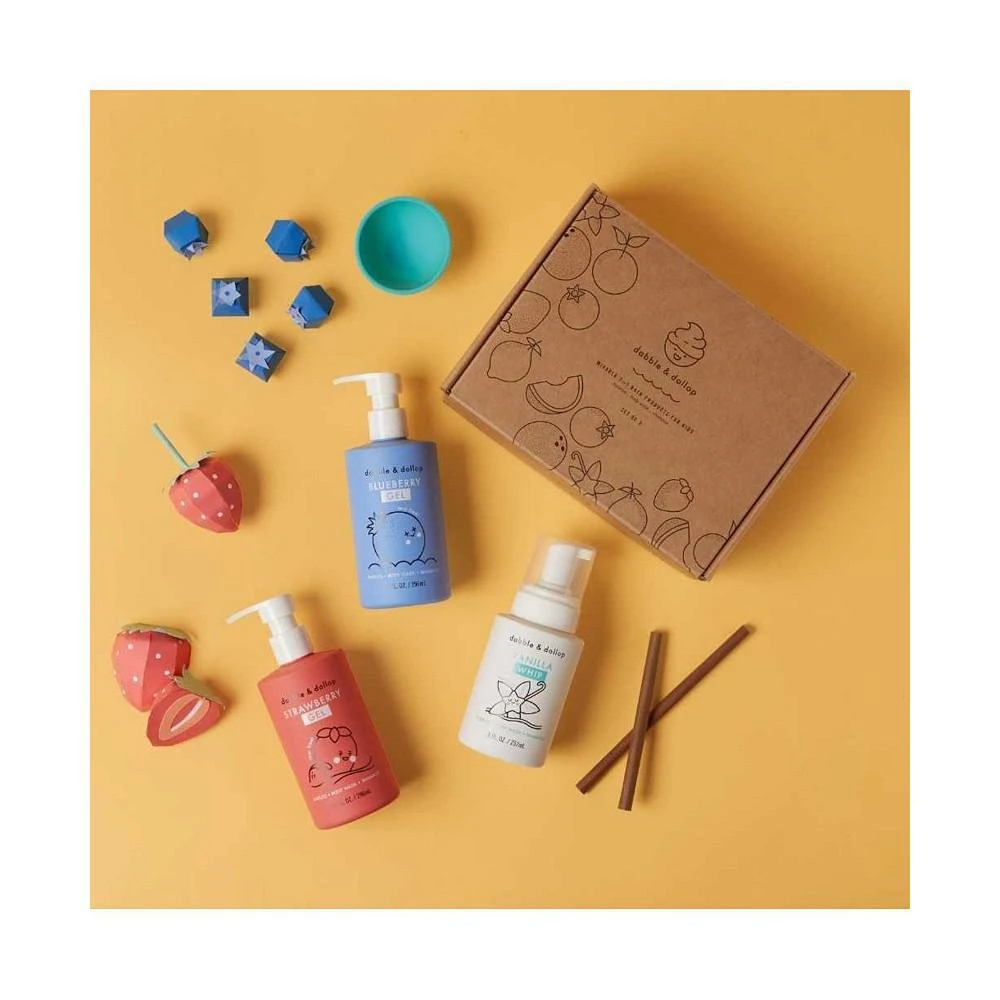 商品Dabble & Dollop|USA Bundle - Strawberry, Vanilla & Blueberry Bath Set,价格¥339,第3张图片详细描述
