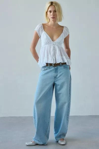 商品Kimchi Blue|Kimchi Blue Izzy Lace Trim Button-Front Babydoll Blouse,价格¥413,第4张图片详细描述