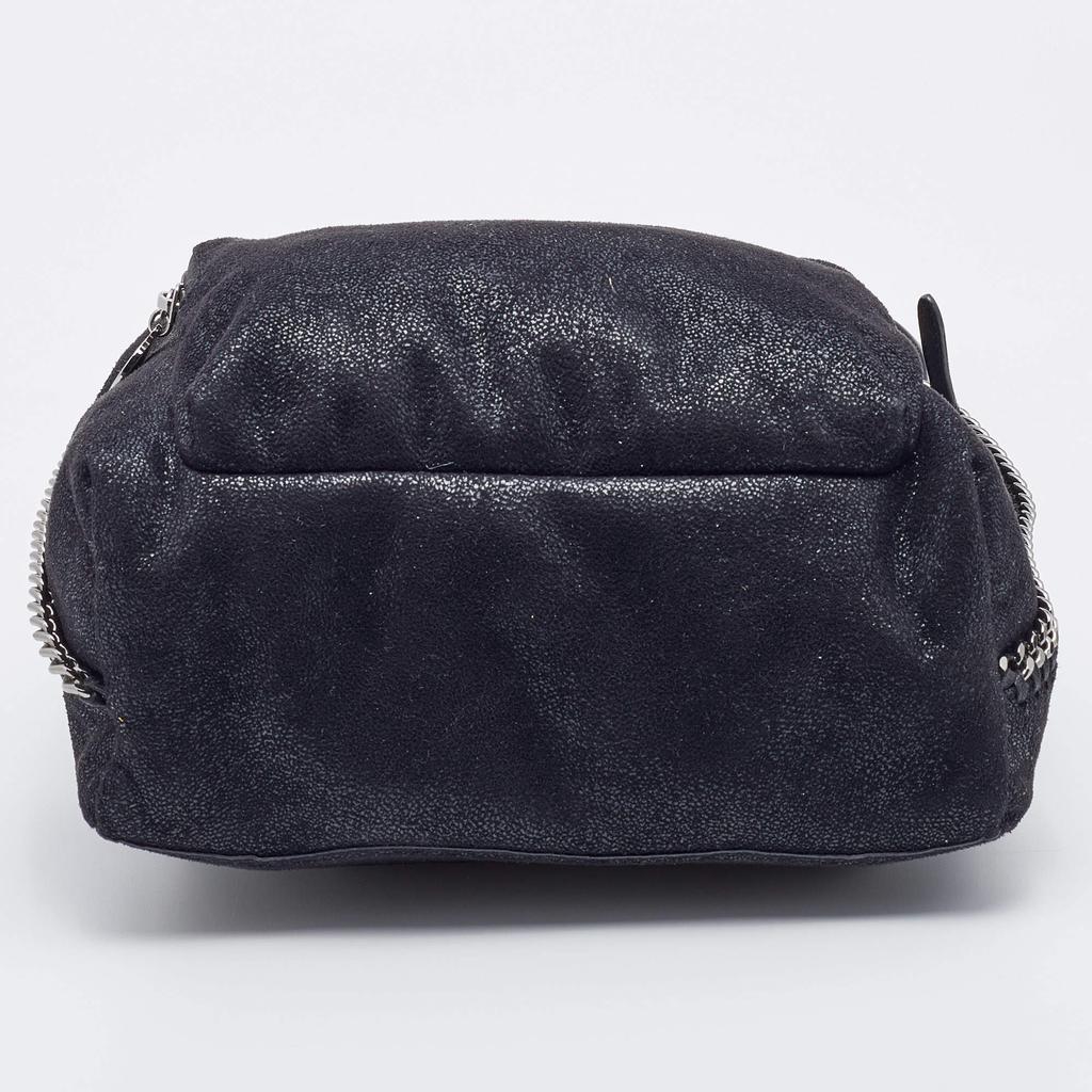 Stella McCartney Black Quilted Faux Leather Mini Falabella Backpack商品第6张图片规格展示